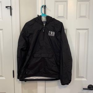Black Illinois Gamma Phi Beta Windbreaker